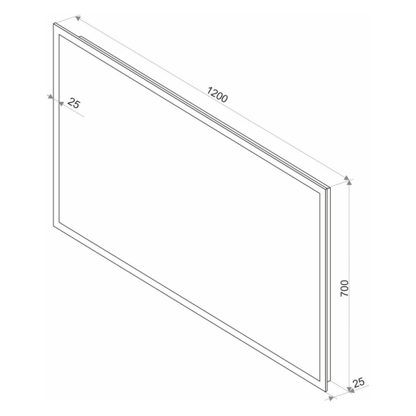 Зеркало Calypso Mercury Led 1200х800 с часами_3