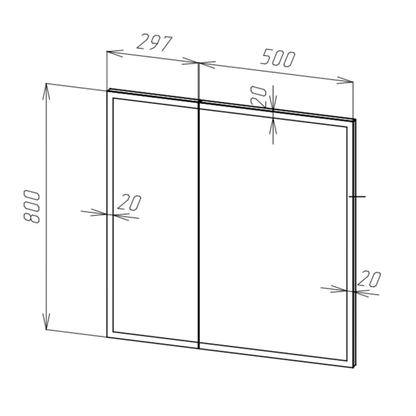 Рефлекс LED шкаф 800х800 (Чертеж)_page-0001